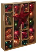 Komplet bombek i ozdób świątecznych, 60 sztuk