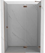 Mexen Lunar drzwi prysznicowe uchylne prawe 130 cm, transparent, różowe złoto - 834-130-000-60-00-P