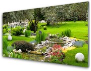 Obraz Akrylowy Ogród Drzewo Kwiaty Natura