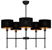 Żyrandol na pręcie MADELA 5xE14/40W/230V czarny