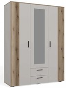 Dwudrzwiowa szafa z lustem kaszmir + dąb evoke Z3-A71
