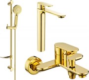 Mexen Milo DF40 zestaw wannowy, złoty - 71313DF40-50