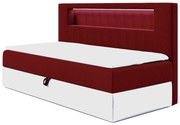 Czerwone łóżko kontynentalne z pojemnikiem 3 rozmiary A8-D39