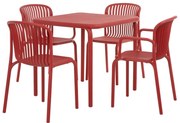 Zestaw mebli ogrodowych Brene Retro Red FERNE