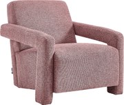 Fotel z czerwonej teksturowanej tkaniny ISPARTA