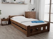 Łóżko Naomi podwyższone 80 x 200 cm, dąb Stelaż: Ze stelażem listwowym rolowanym, Materac: Materac Sommera 18 cm