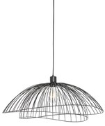 Designerska lampa wisząca czarna z podwójnym kloszem 66 cm - PuaDesignerski Oswietlenie wewnetrzne