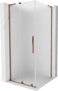 Mexen Velar L kabina prysznicowa rozsuwana 120 x 120 cm, szron, różowe złoto - 871-120-120-33-60