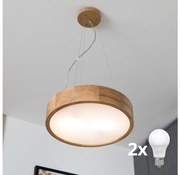 Brilagi - Lampa LED na lince CARVALHO 2xE27/60W/230V dąb pr. 37 cm