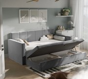 Łóżko młodzieżowe LUMI I z dodatkową powierzchnią spania - 120x200