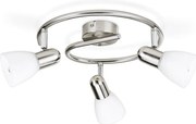 Philips Massive 50233/17/E7 - Lampa punktowa BURLAP 3xE14/40W matowy chrom