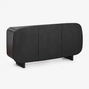 Komoda Z Drewna Mango Agathe 160x40 Cm Nizina Czarna - Sklum