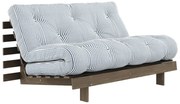 Biała/jasnoniebieska rozkładana sofa 140 cm Roots - Karup Design