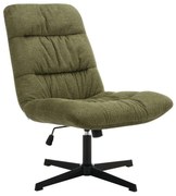 Fotel obrotowy z zieloną melanżową tapicerką - SELENDO