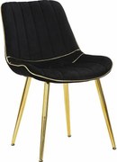 Krzesło Paris czarno-złote zestaw 2 szt. 51X59X79 cm
