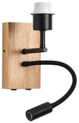 Brilagi - LED Elastyczny kinkiet NUBILA WOOD 1xE27/25W/230V + LED/3W dąb/czarny