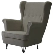 Fotel skandynawski Uszak MARK Szary