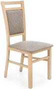 Klasyczne drewniane krzesło tapicerowane dąb sonoma G8-C36