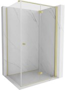 Mexen Mist-F kabina prysznicowa składana prawa 75 x 70 cm, transparent, złota - 8A6T-075-070-50-00-P