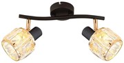Lampa sufitowa w czarno-złotym kolorze ze szklanym kloszem 28x9 cm Dubai – Candellux Lighting