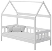 Białe drewniane łóżko dla dziecka F7-M82