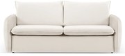 Kremowa aksamitna rozkładana sofa 214 cm Vienna – Cosmopolitan Design