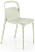 Miętowe skandynawskie krzesło sztaplowane do ogrodu B8-T20