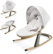 KINDERKRAFT - Leżaczek dziecięcy ELSU szary