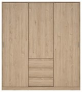 Szafa w dekorze dębu z drzwiami przesuwnymi w naturalnym kolorze 177x200x60 cm Naia – Tvilum
