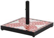 Ceramiczna podstawa do parasola terakota + biały F0-P38