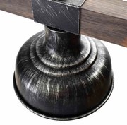 Lampa wisząca, podwójna, loftowa, czarna, drewno FARO BLACK/WOOD 2xE27
