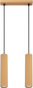 Lampa wisząca KARBON 2 złota ryflowana SOLLUX  LIGHTING