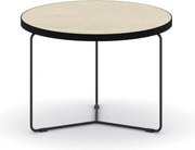 Okrągły stół konferencyjny TENDER, wysokość 38 cm, średnica 50 cm, dąb naturalny