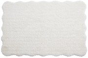 Dywan shaggy z długim włosiem i falistymi brzegami - 160 x 230 cm - Biały - NERIDA