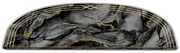 Ciemnoszare dywaniki na schody zestaw 16 szt. 20x65 cm Marble Dream – Vitaus