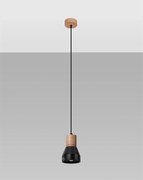 Lampa wisząca QUBIC czarna SOLLUX  LIGHTING