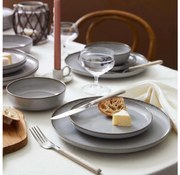 Zestaw obiadowy 24 szt. szary/porcelana