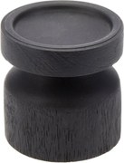 Świecznik z drewna mango Thabo, 10 x 10 cm, czarny