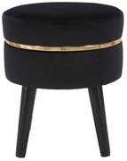 Czarny stołek tapicerowany Mauro Ferretti Paris