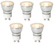 Zestaw 5 żarówek LED GU10 z 3-stopniową regulacją jasności, 35 mm, 4 W, 220 lm, 3000 K