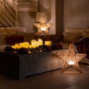 Lampka podłogowa na Boże Narodzenie, brązowa, 40 cm, z wbudowanym oświetleniem LED, IP54, ładowalna - Sisine