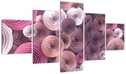 Abstrakcyjny obraz kwiatów róży (125x70 cm)
