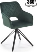 Krzesło tapicerowane K535 zielone obracane HALMAR