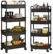 Półka na kółkach POZIO 39x27x95 cm czarna