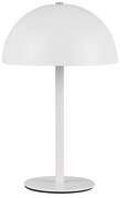 Lampa stołowa LED w matowym białym kolorze z metalowym kloszem (wysokość 21 cm) Munoz – Trio