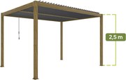 PERGOLA OGRODOWA LUXE 3X4X2.5M DREWNO Z LED