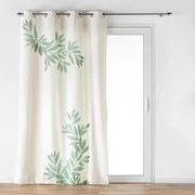 Biało-zielona zasłona 140x260 cm Nymphea – douceur d'intérieur