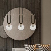 Glam 3 Black - lampa wisząca z elegancją trzech transparentnych kloszy