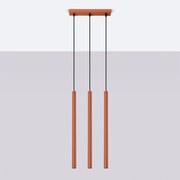 Lampa wisząca PASTELO 3 ochra czerwona SOLLUX LIGHTING