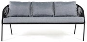 Czarna 3-osobowa sofa ogrodowa Bonami Selection North
